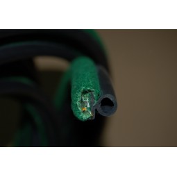 Armé avec tube caoutchouc recouvert-Velours vert- Snap-on -Porte