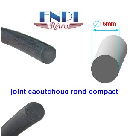 Joint en caoutchouc spongieux D=6 mm recouvert de tissu blanc 1m + acheter  moins cher