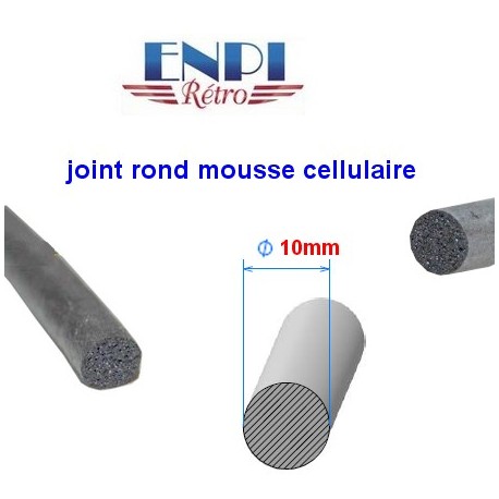 1M de Joint Rond Et Plat - Diamètre 10mm - Largeur 3,5 cm