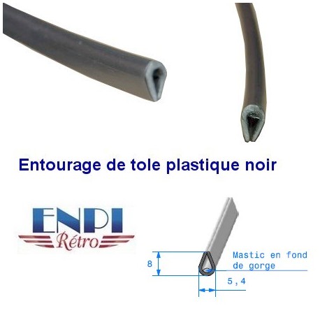 Entourage de tole Plastique Noir