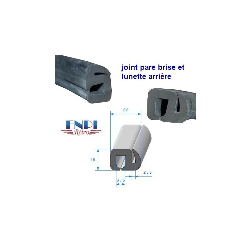 Joint pare brise - 23x14.4mm 