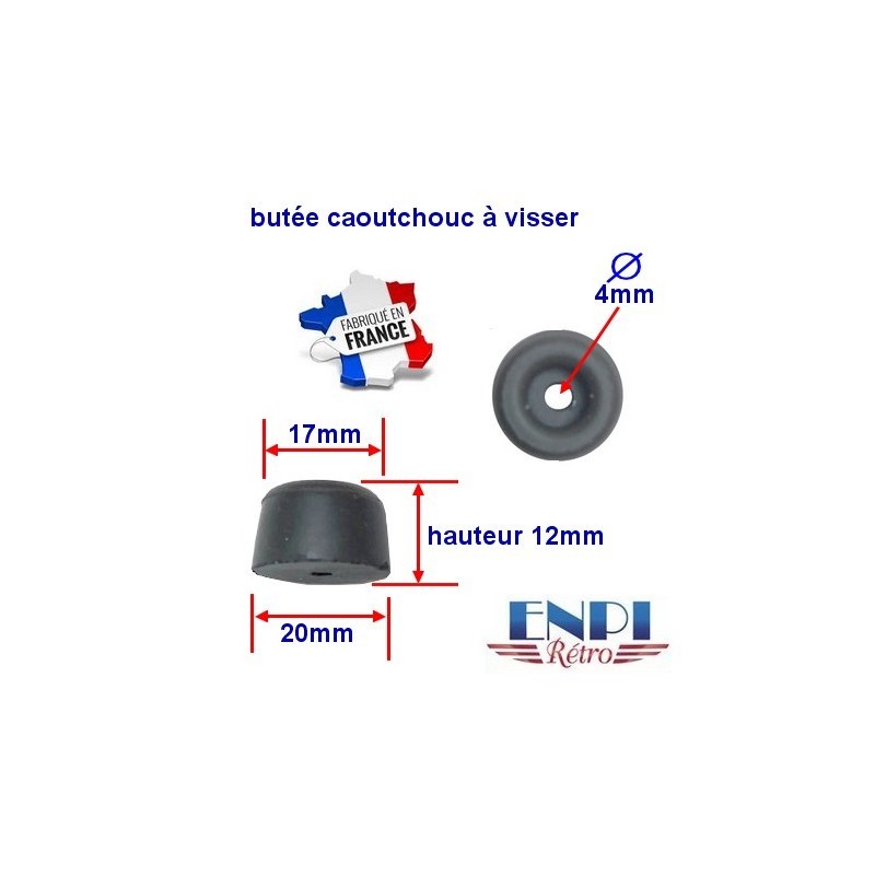 Butées à vis hauteur 12mm