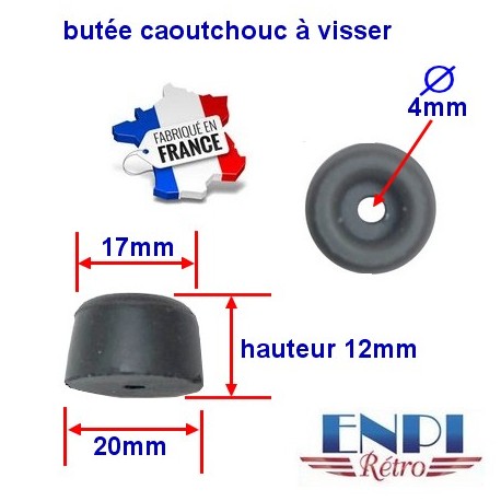 Butées à vis hauteur 12mm