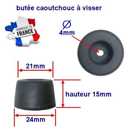 Butée à vis hauteur 15mm