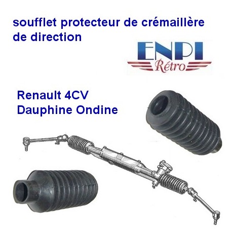 Soufflet de crémaillère Renault 4 CV, Dauphine Ondine