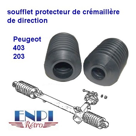 Soufflet crémaillère de direction Peugeot 203 et 403