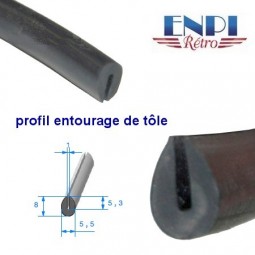 Joint en U Snap-on Noir hauteur 12 mm