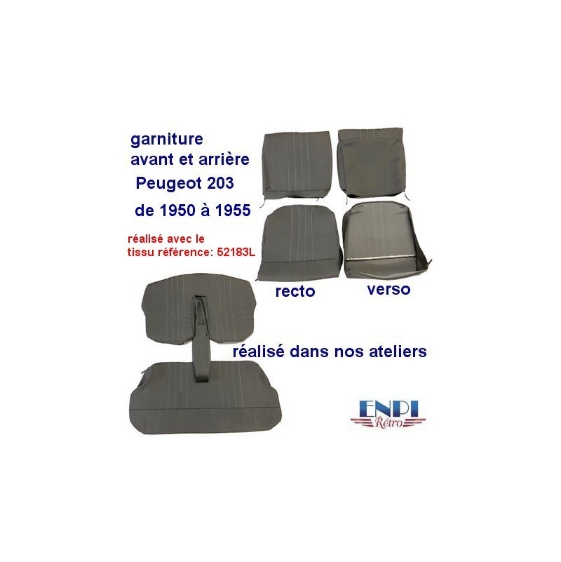 garnitures de siège et banquette Peugeot 203