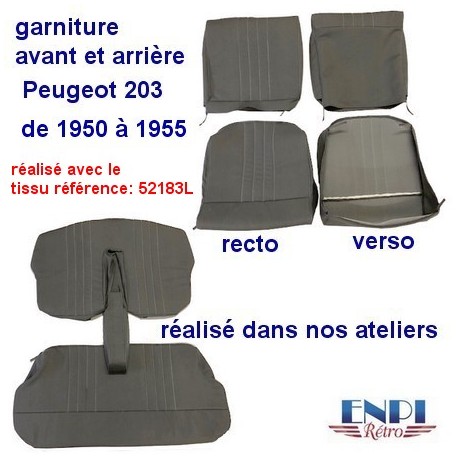 garnitures de siège et banquette Peugeot 203