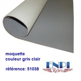 Moquette gris clair en 2m de large