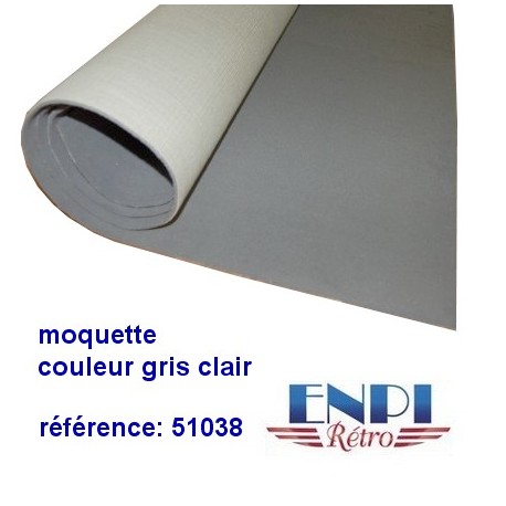 Moquette gris clair en 2m de large