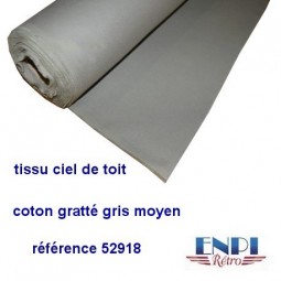 Tissu de ciel de toit en coton gratté gris clair