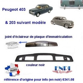 Joint d'éclaireur de plaque noir Peugeot 403