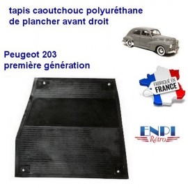 Tapis de sol avant droit plancher  peugeot 203