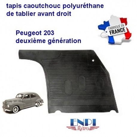 Tapis de sol avant droit tablier Peugeot 203 2ème génération