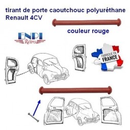 Renault 4CV tirant de porte rouge