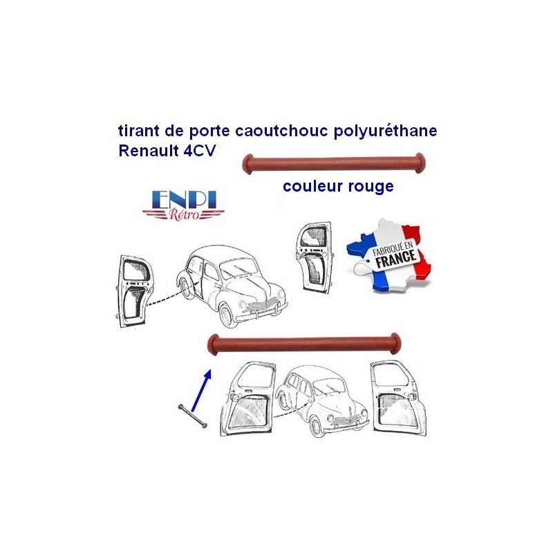 Renault 4CV tirant de porte rouge