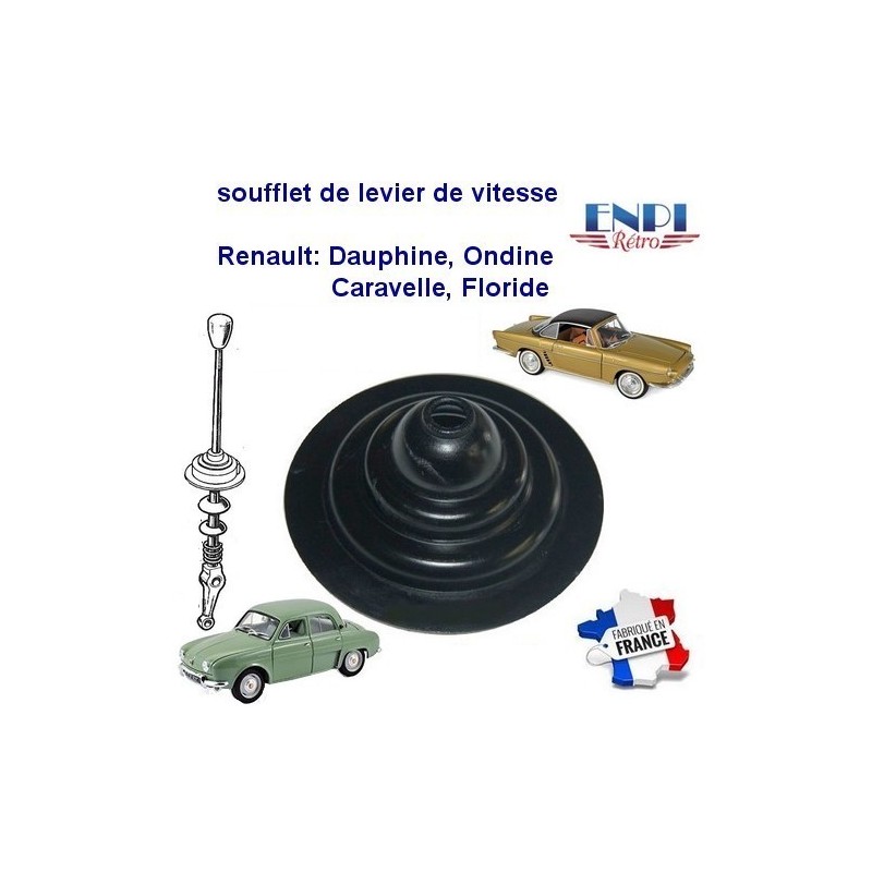 Soufflet de levier de vitesse Renault noir