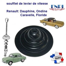 Soufflet de levier de vitesse Renault Dauphine floride et caravelle noir