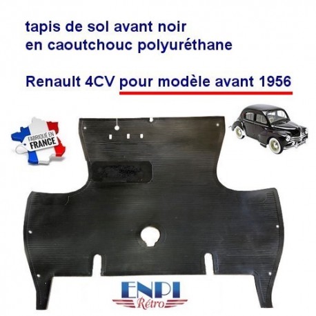 Tapis de sol avant Renault 4 CV noir (avant 1955/1956)