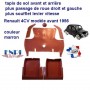 Tapis de sol arrière Renault 4CV marron (la paire)