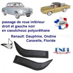 Passage de roue avant noir Renault Dauphine