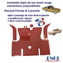 Tapis de sol avant Renault Caravelle & Floride rouge