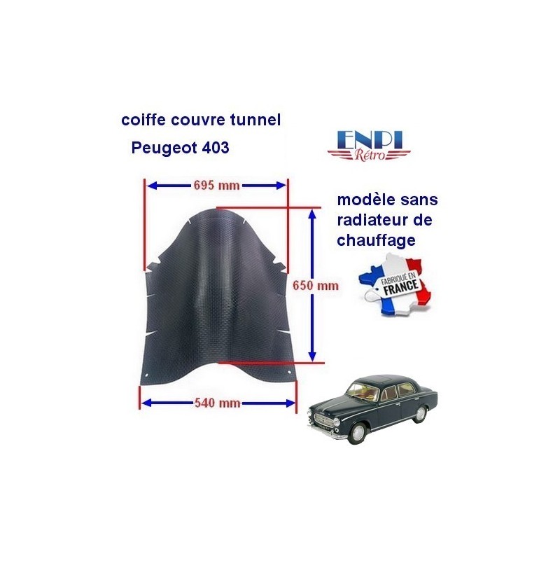 Tapis coiffe de boite de vitesse sans chauffage Peugeot 403