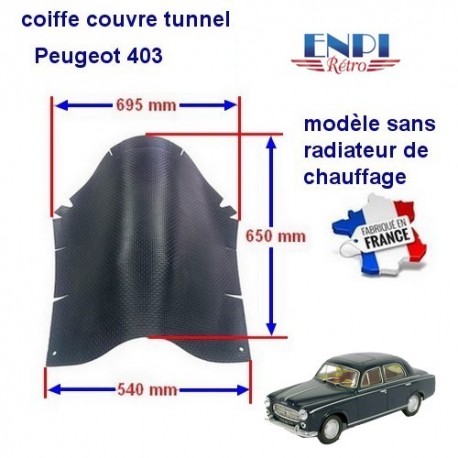 Tapis coiffe de boite de vitesse sans chauffage Peugeot 403