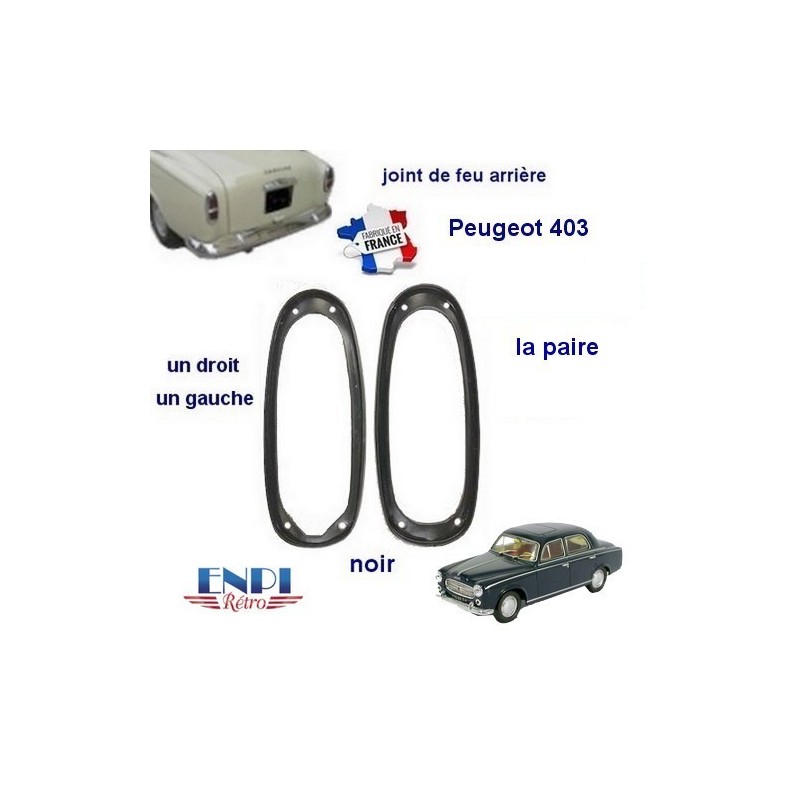 Joint feu arrière D & G noir Peugeot 403
