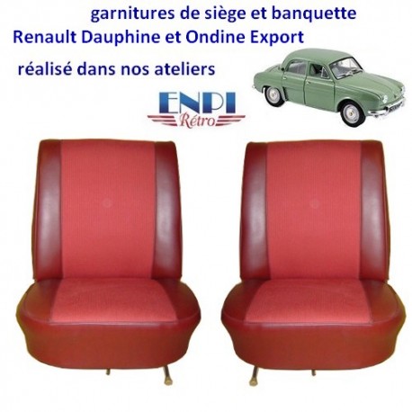 Garnitures de sièges Renault Dauphine Ondine