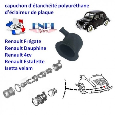 Capuchon éclaireur de plaque Renault, Isetta velam 