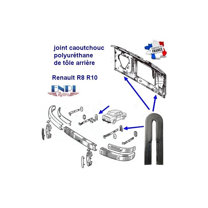 Joint jupe arrière Renault 8 & 10