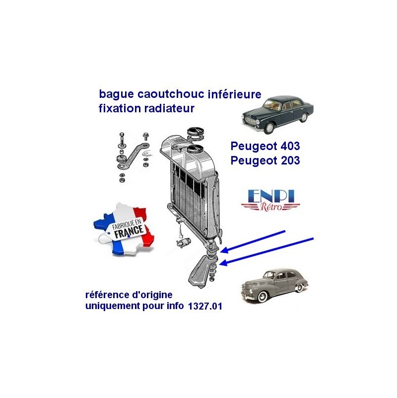 Bague de radiateur Peugeot 203, 403
