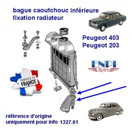 Bague de radiateur Peugeot 203, 403