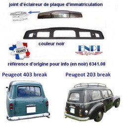 Joint caoutchouc d'éclaireur de plaque AR Peugeot 203 et 203/C > 1.185.560 