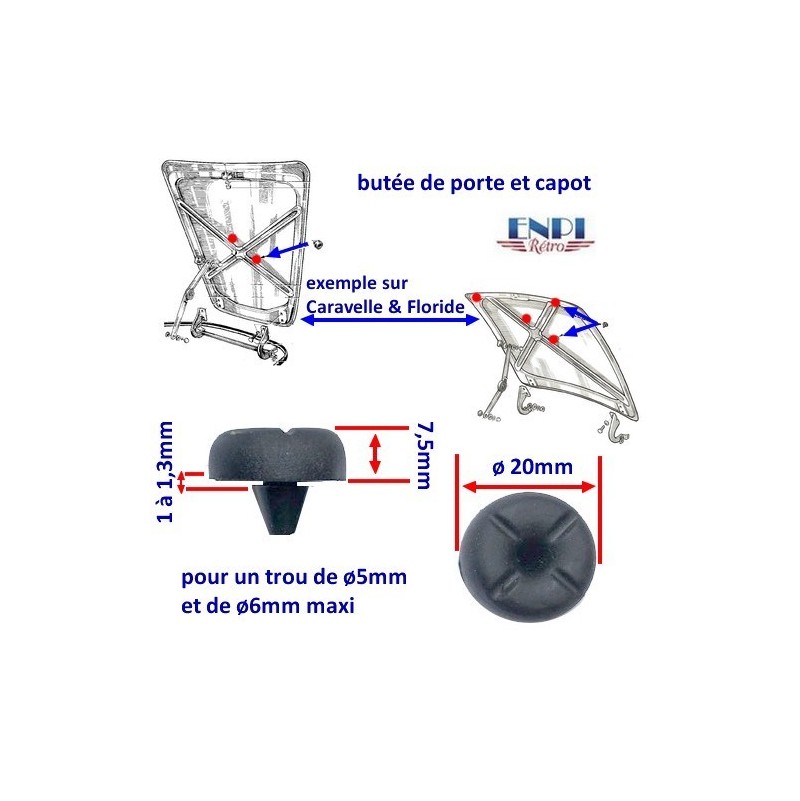 Butée de capot Renault, Peugeot