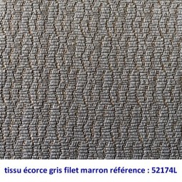 Tissu écorce gris filet marron Renault 4CV