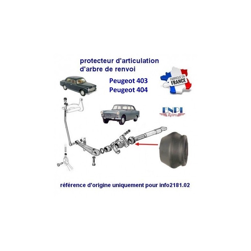 soufflet protecteur d'articulation Peugeot 403, Peugeot 404