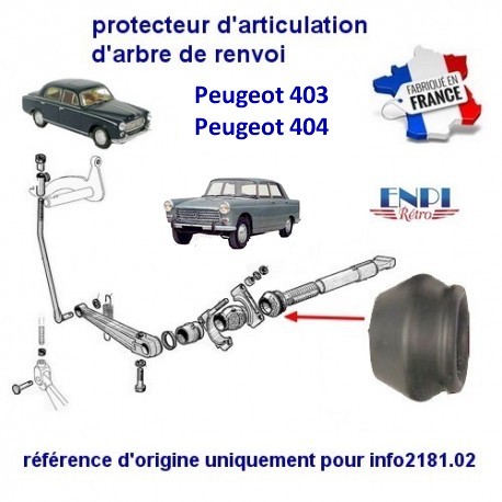 soufflet protecteur d'articulation Peugeot 403, Peugeot 404