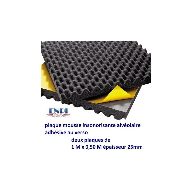 Mousse insonorisante adhésive - plaque de 2000x1000 mm (prix au m²