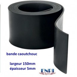 Bande caoutchouc lisse - 150mm x 5mm