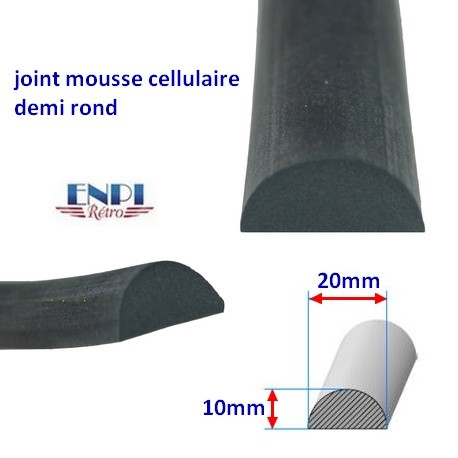 1M de Joint Rond Et Plat - Diamètre 10mm - Largeur 3,5 cm