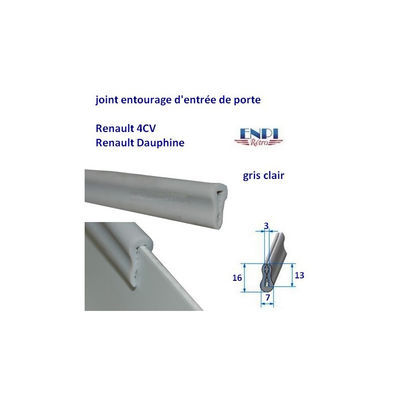 Joint d' entrée de porte Renault 4CV , Renault Dauphine
