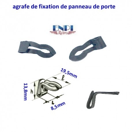 Agrafes fixation panneau de porte