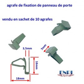 Agrafe de fixation de panneau de porte (sachet de 10)