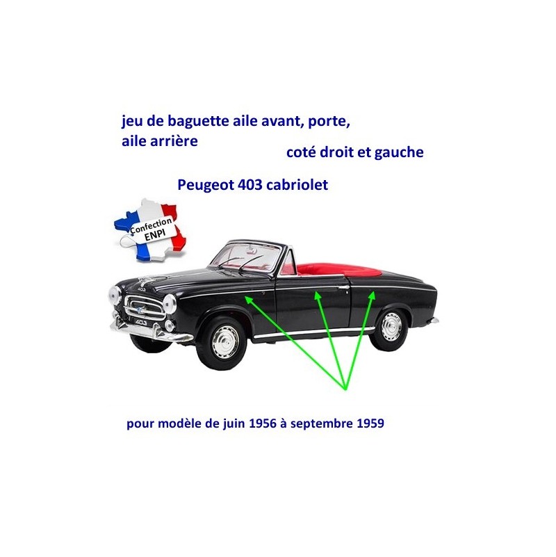 Baguettes Peugeot 403 cabriolet