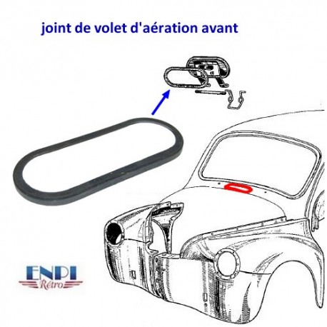 Joint de trappe volet d'aération  Renault 4CV