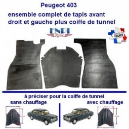 Tapis avant Peugeot 403 Ensemble Complet 