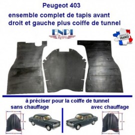 Tapis avant Peugeot 403 Ensemble Complet